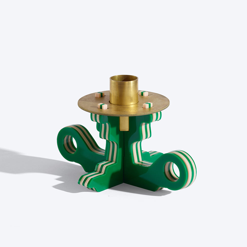 NU x REISH Candle Holder | green