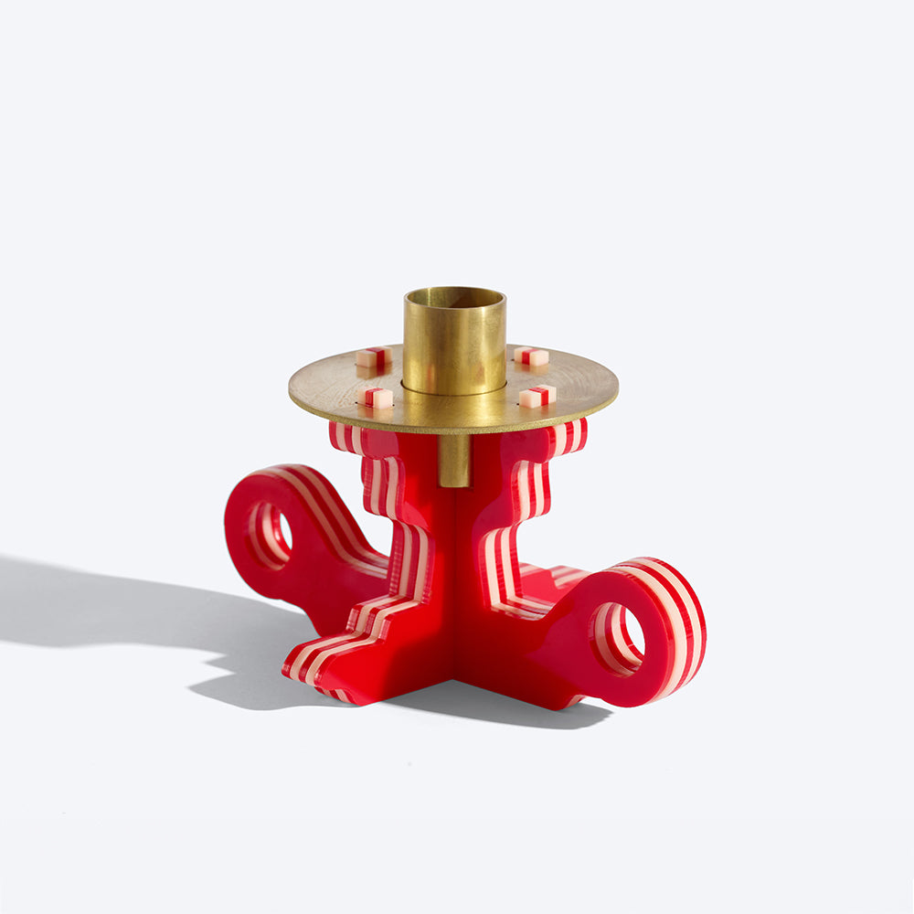 NU x REISH Candle Holder | red