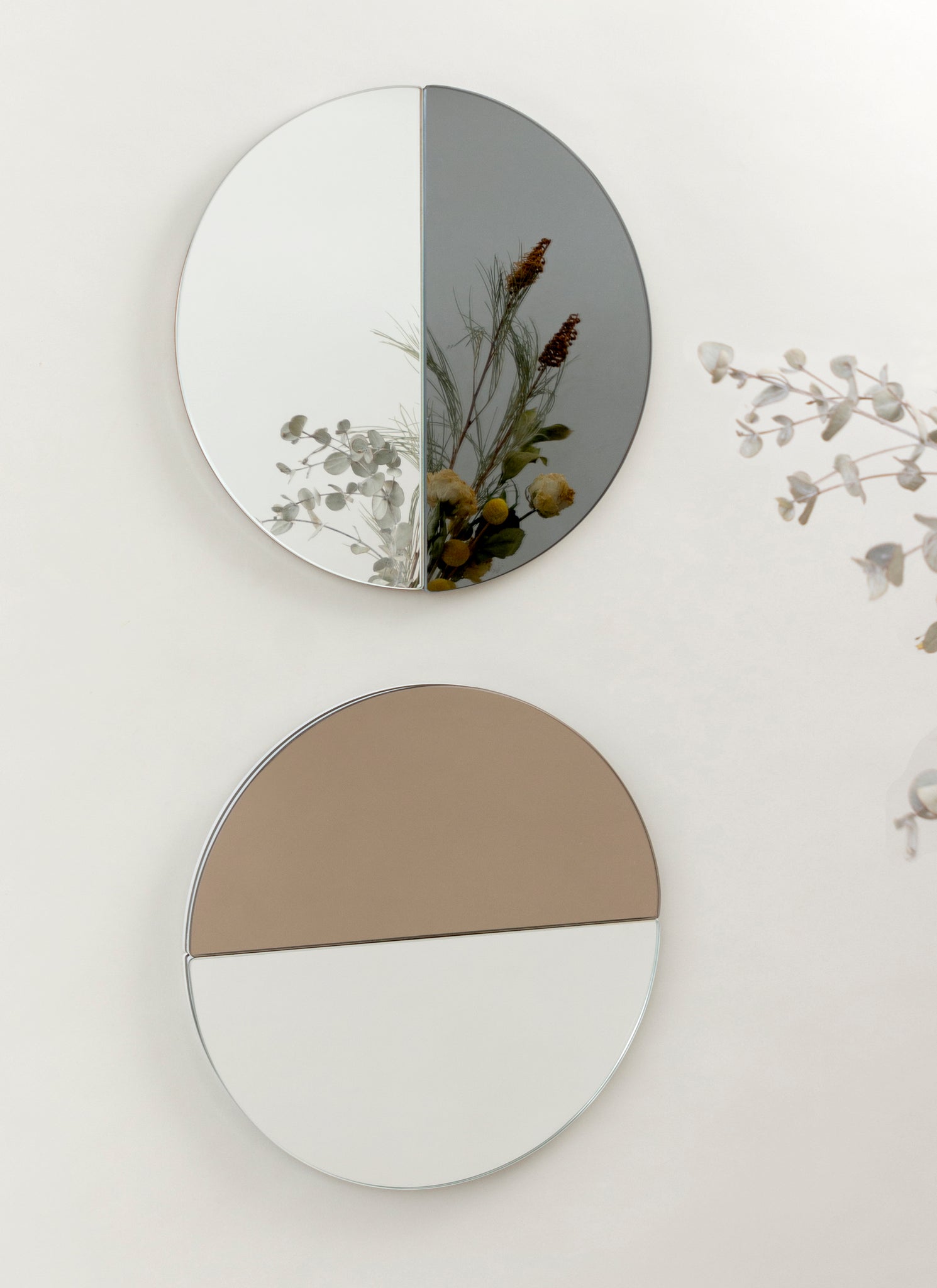 THE REAL PILL mirror in natural+bronze