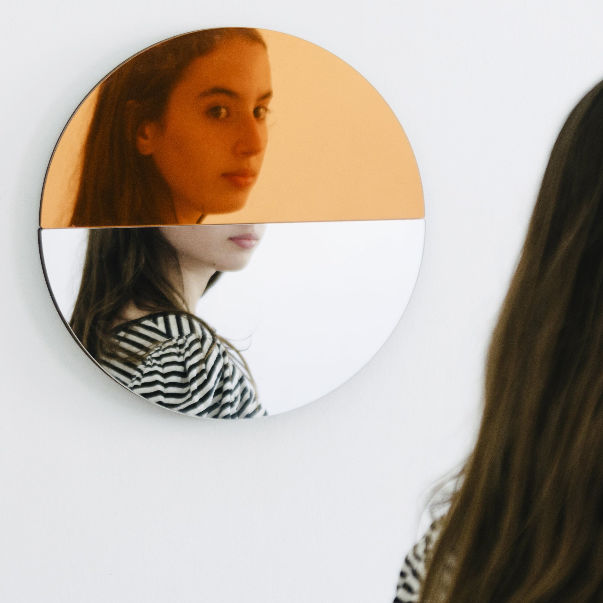 HAPPY PILL  mirror in orange+natural